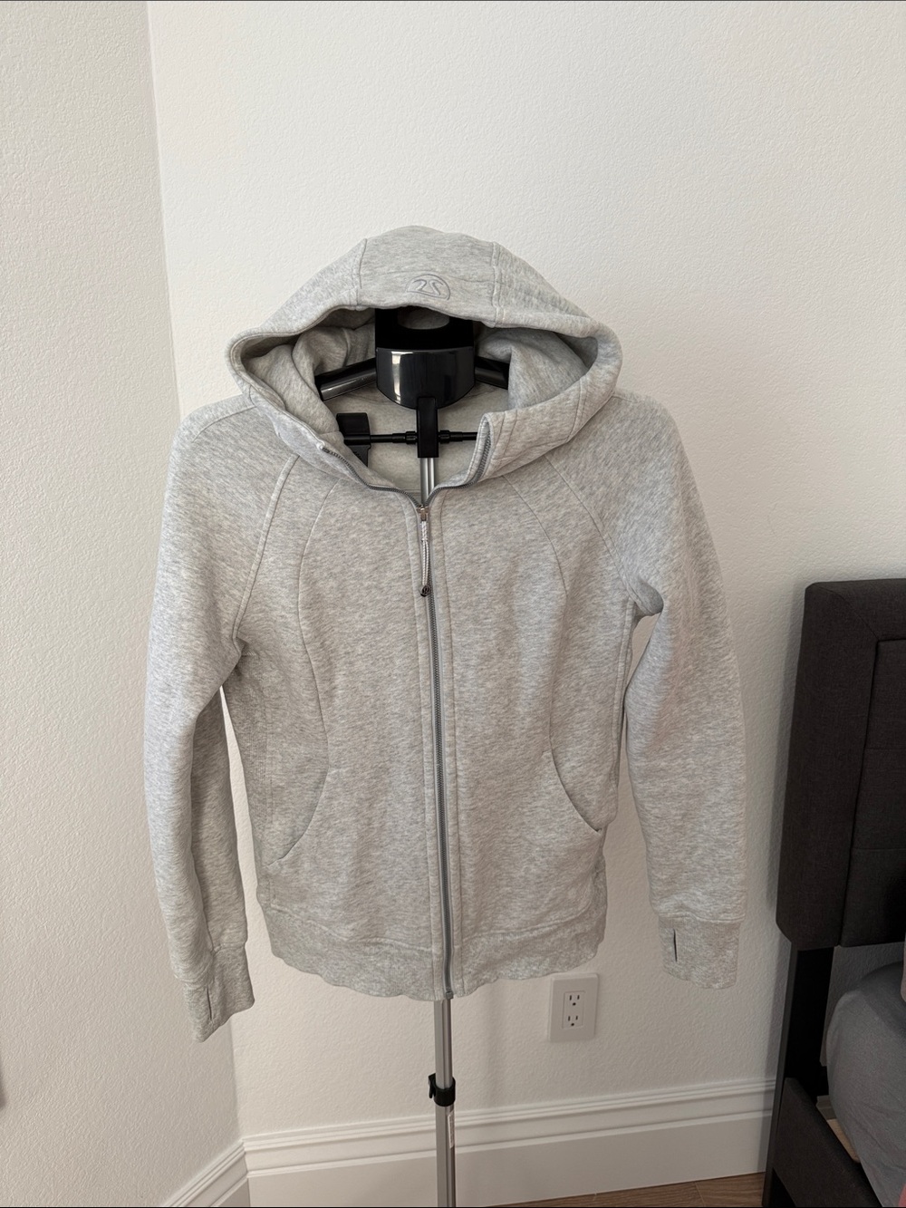 lululemon athletica Heather Gray Full-Zip Hooded Jacket